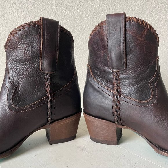 Lane Boots PLAIN JANE Shorties Womens Sz 9 Brown Cowboy Ankle Bootie Western - Picture 8 of 12